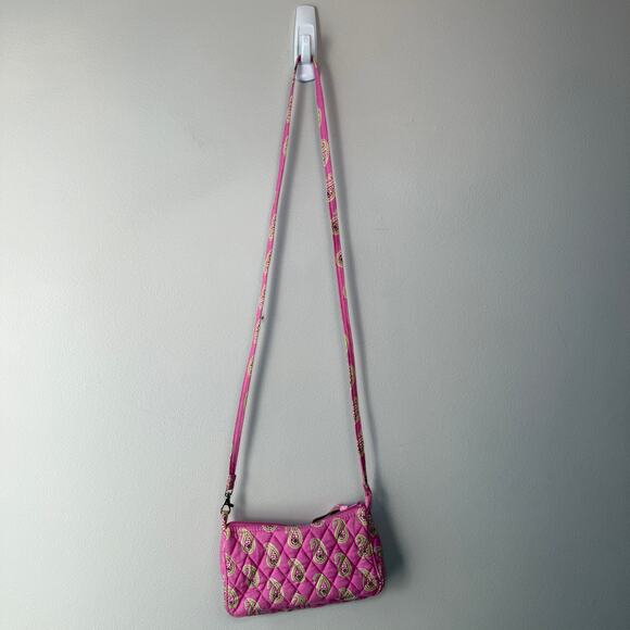 Vera Bradley Bermuda Pink Paisley Print Amy Crossbody Bag Purse - Picture 6 of 7